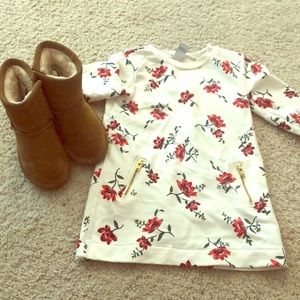 18-24 months girls dress and size 6 Bearpaw boots